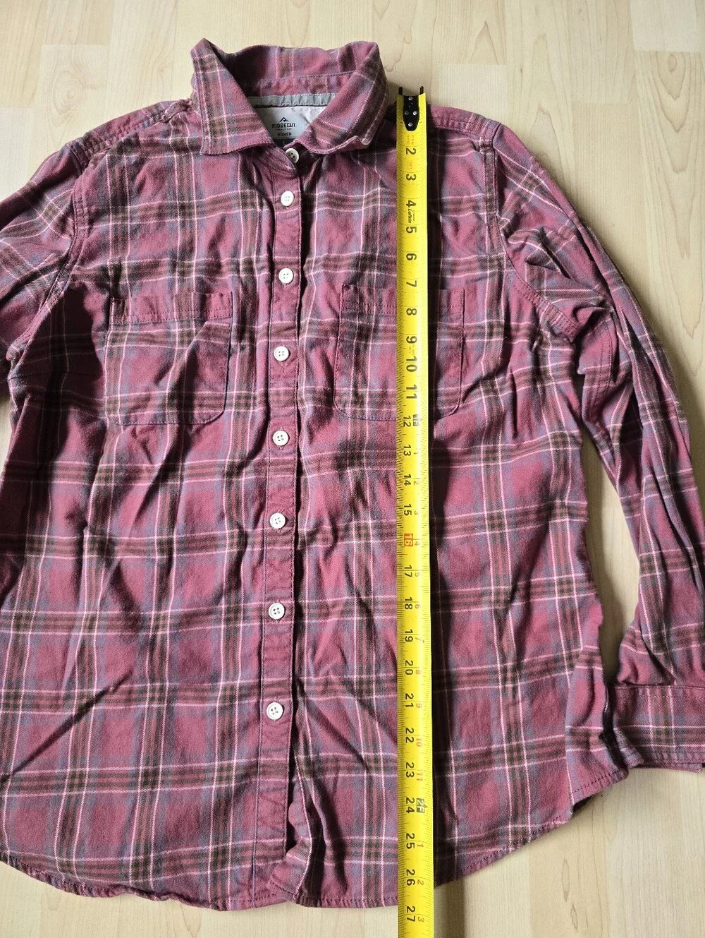 Ridgecut Button Down Plaid Long Sleeve Size Large